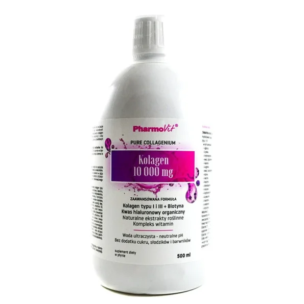 Colagen lichid fără gluten, piele, păr și unghii, Pharmovit, 500 ml