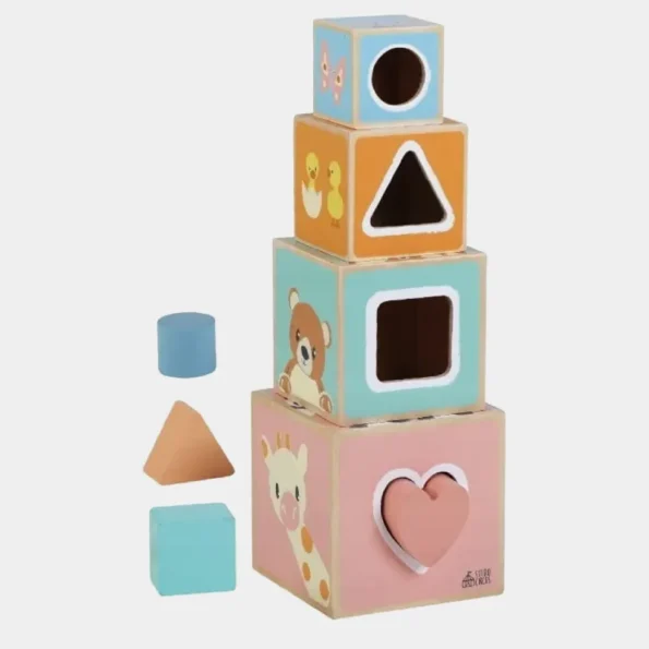 Puzzle din lemn pentru copii 4 bucati Sun Baby