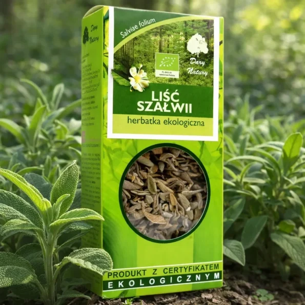 Ceai de salvie bio pentru concentrare, 25 g, Dary Natury