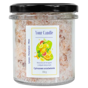 Sare de baie naturală cu citrice, relaxantă, minerală, Your Candle, 350g