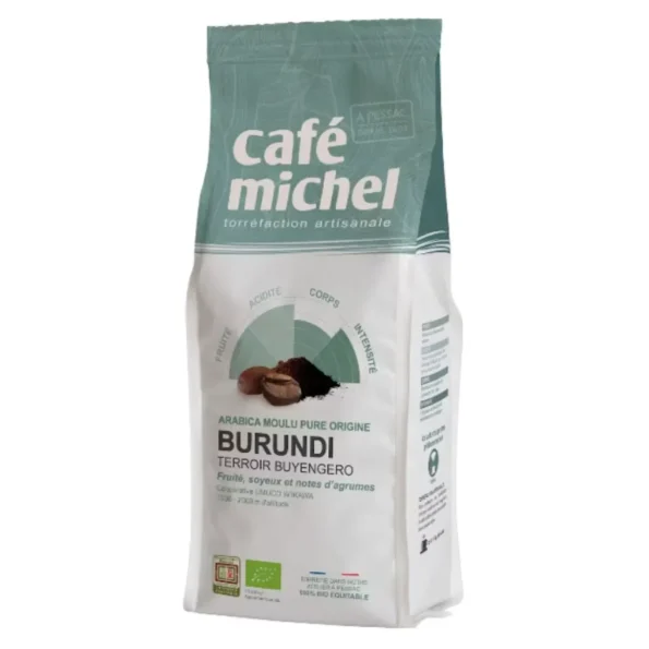 Cafea măcinată Arabica Burundi Bio, note fructate, Cafe Michel, 250g - Băuturi naturale sucuri