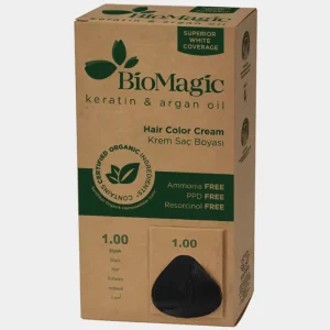 Vopsea de păr negru 1.00 fără amoniac 250 g Biomagic