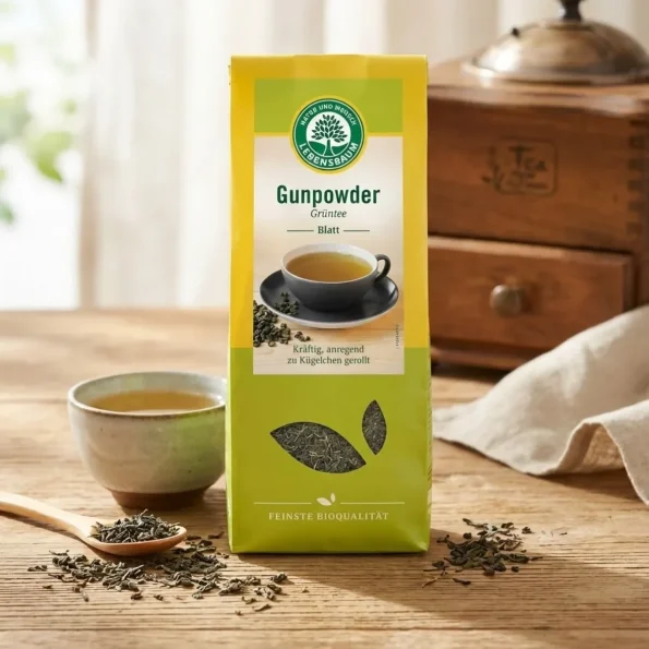 Ceai verde bio antioxidant, Gunpowder, Lebensbaum, 100g - Ceaiuri naturale
