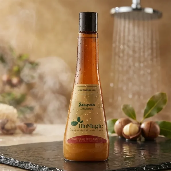 Șampon par vopsit cu ulei de macadamia, protectie culoare, Biomagic, 300 ml - Produse de igiena personala