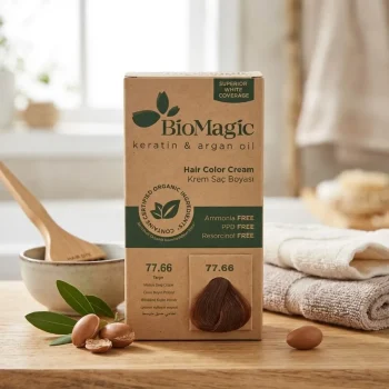 Vopsea de par Biomagic 77.66, roscat cupru mediu, 250g - Produse cosmetice