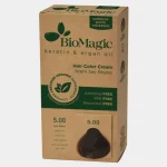 Vopsea de păr, Biomagic 5.00, fără amoniac, maro deschis, 250 g - Produse cosmetice