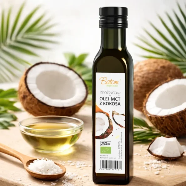 Ulei de cocos MCT Bio, 100% natural, distilat molecular, Batom, 250 ml