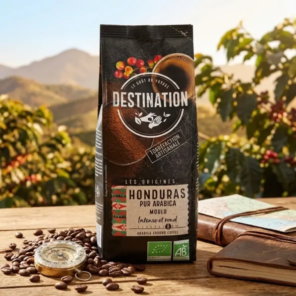 Cafea măcinată Honduras Fair for Life arabica Bio, Destination, 250g - Băuturi naturale sucuri