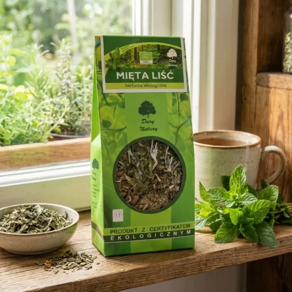 Ceai de frunze de menta, infuzie naturala, aroma proaspata, Dary Natury, Bio, 100g - Ceaiuri naturale