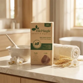 Vopsea de par Biomagic 7.03 blond auriu 250g - Produse cosmetice