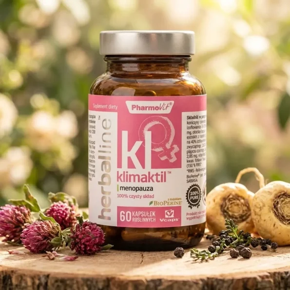 Supliment echilibru menopauza Klimaktil, trifoi rosu, maca, Pharmovit, 60 capsule - Vitamine minerale remedii naturale