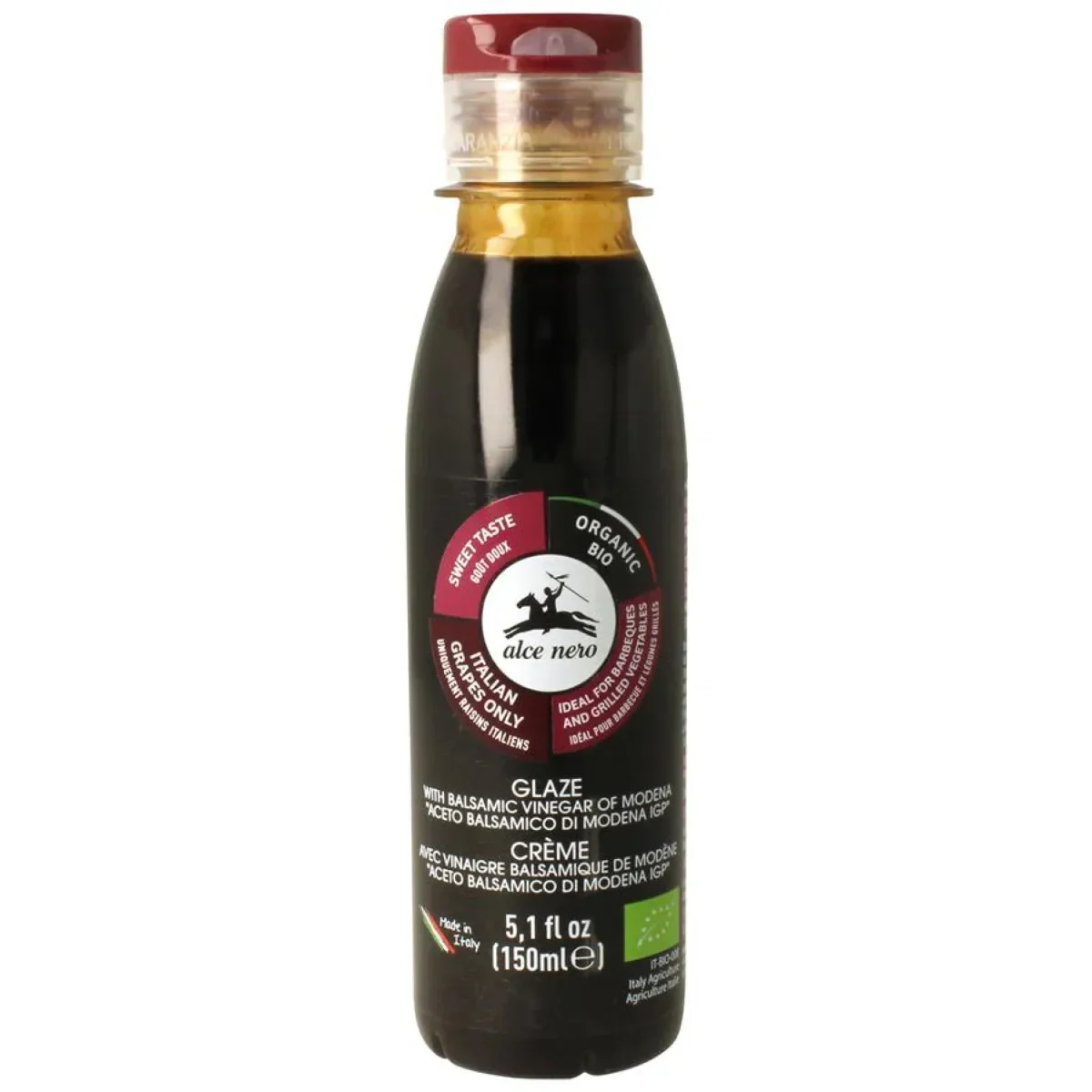 Crema de oțet balsamic bio Alce Nero Modena, 150ml