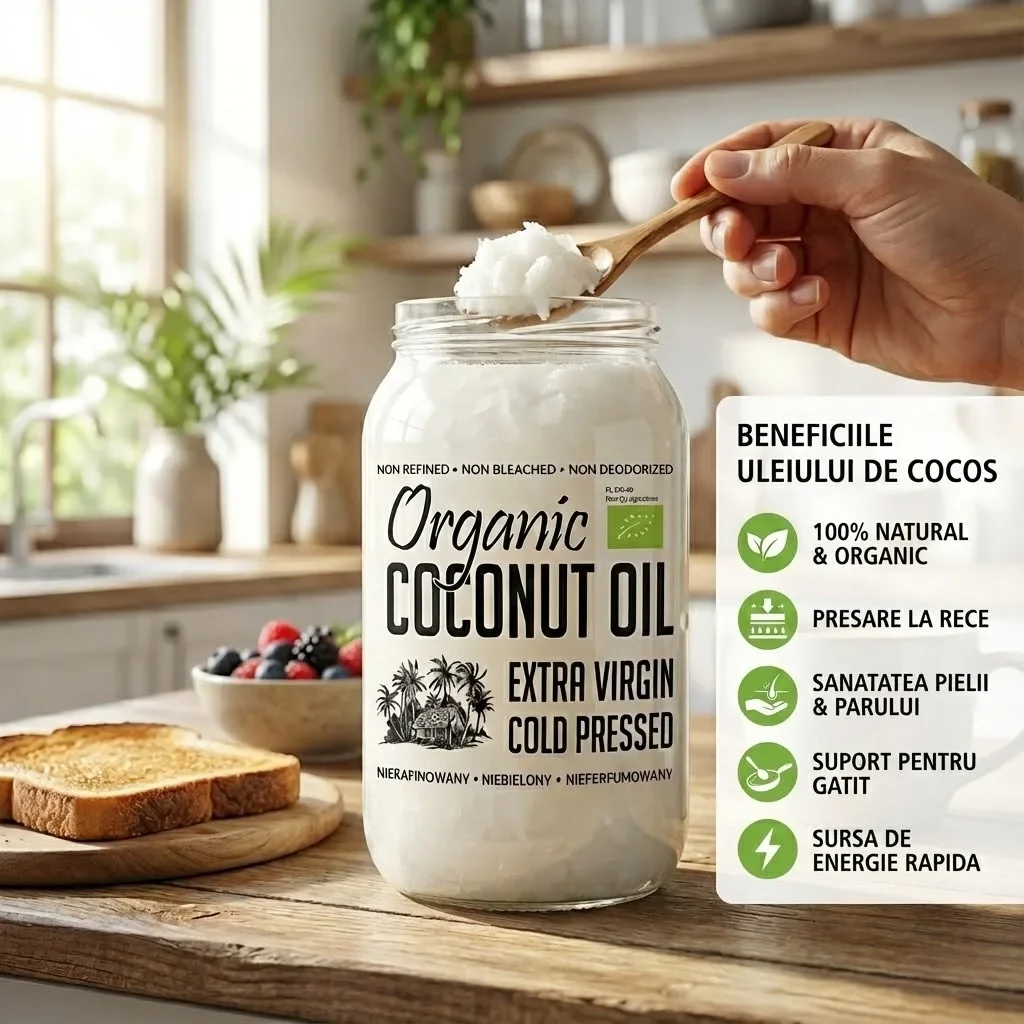 Ulei de nucă de cocos virgin bio presat la rece Diet-Food Filipine 1L
