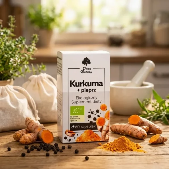 Turmeric cu piper negru Bio Dary Natury 555 mg 60 capsule - Vitamine minerale remedii naturale
