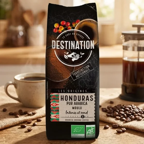 Cafea măcinată Honduras Fair for Life arabica Bio, Destination, 250g - Băuturi naturale sucuri