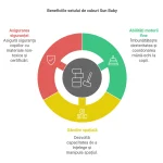 Set cuburi, mașinuțe lemn, multicolor, educativ Sun Baby, 60 piese