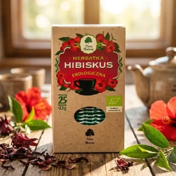 Ceai de hibiscus Bio, 25 x 25g, 625g, Dary Natury