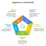 Magneziu cu vitamina B6, supliment alimentar, Pharmovit, 120 capsule