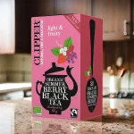 Ceai negru, coacaze, zmeura, capsuni, Bio, Clipper, 40g