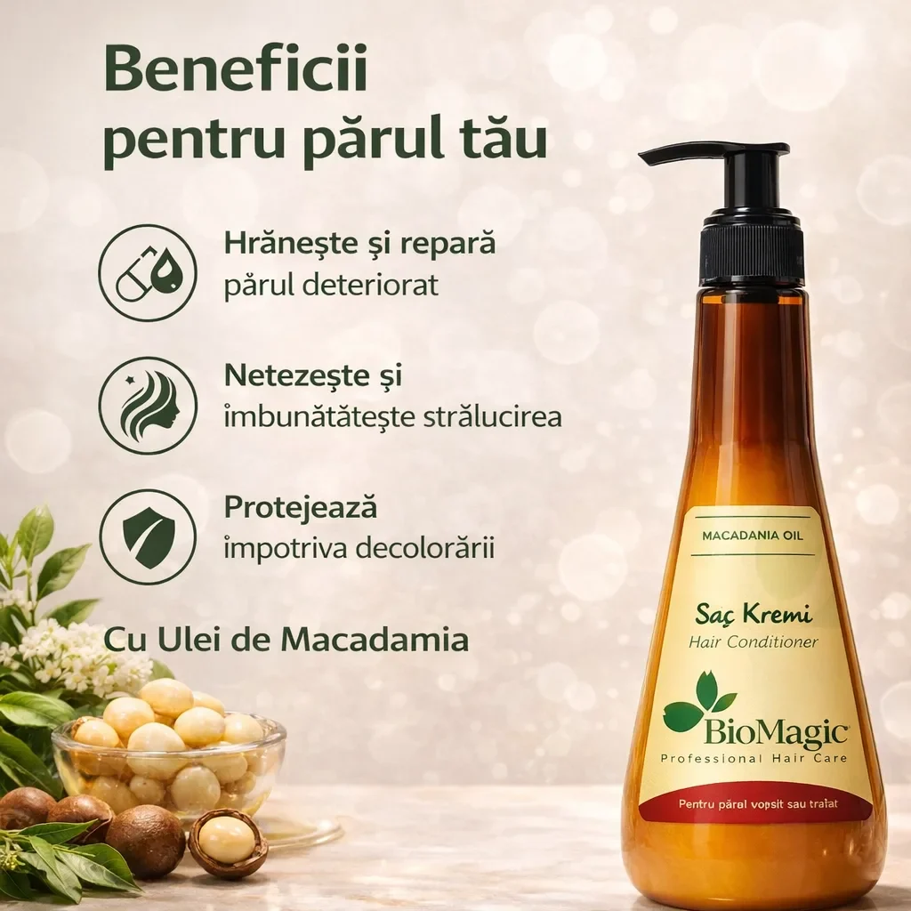 Balsam par vopsit cu ulei de macadamia Biomagic 300ml