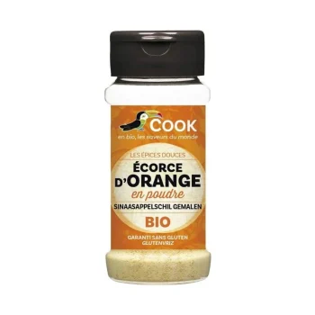 Coajă portocale pudră Bio Cook, condiment citric, ecologic, solniță, 32g