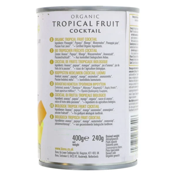 Cocktail fructe tropicale Bio, mix natural, Biona, 400g