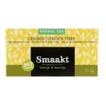 Ceai bio din ghimbir și lămâie, 20 plicuri, Smaakt