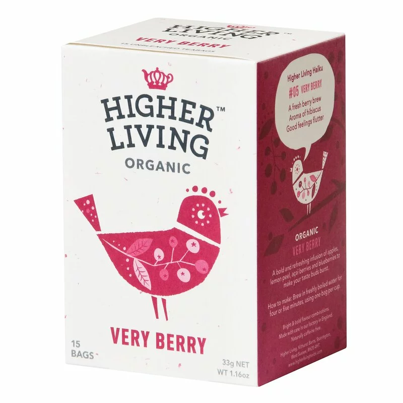 Ceai de fructe very berry bio 15 plicuri higher living