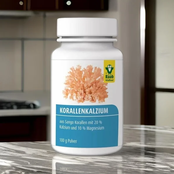 Calciu coral, 600mg, magneziu natural, Raab, 80 buc