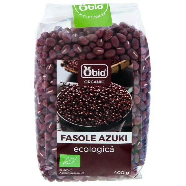 Fasole azuki bio, proteică, Obio, 400g