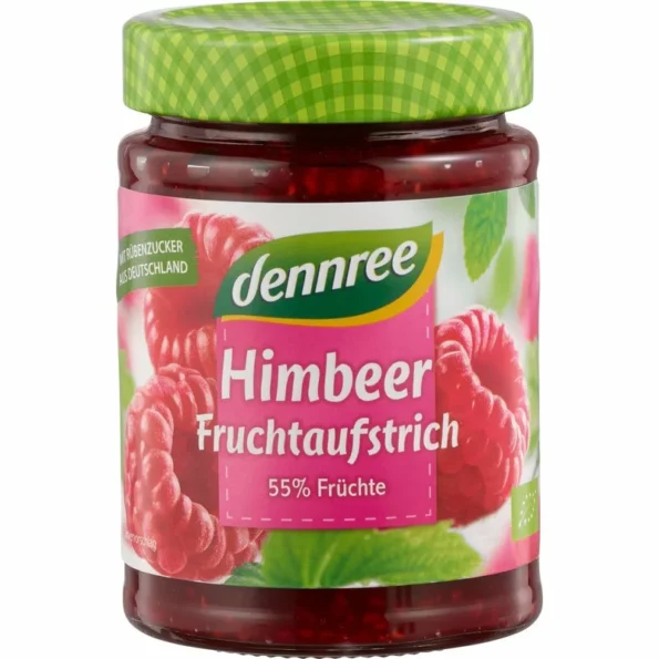 Gem zmeură bio, tartinabil, 55% fruct, Dennree, 340g