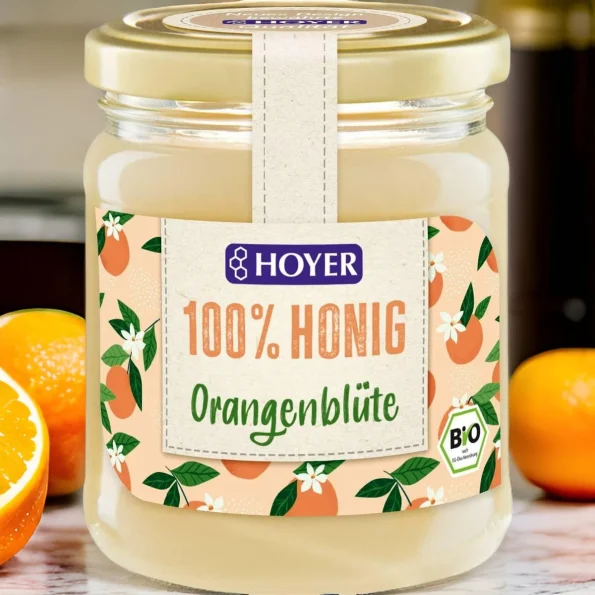 Miere din flori de portocal, Bio, Hoyer, 250g