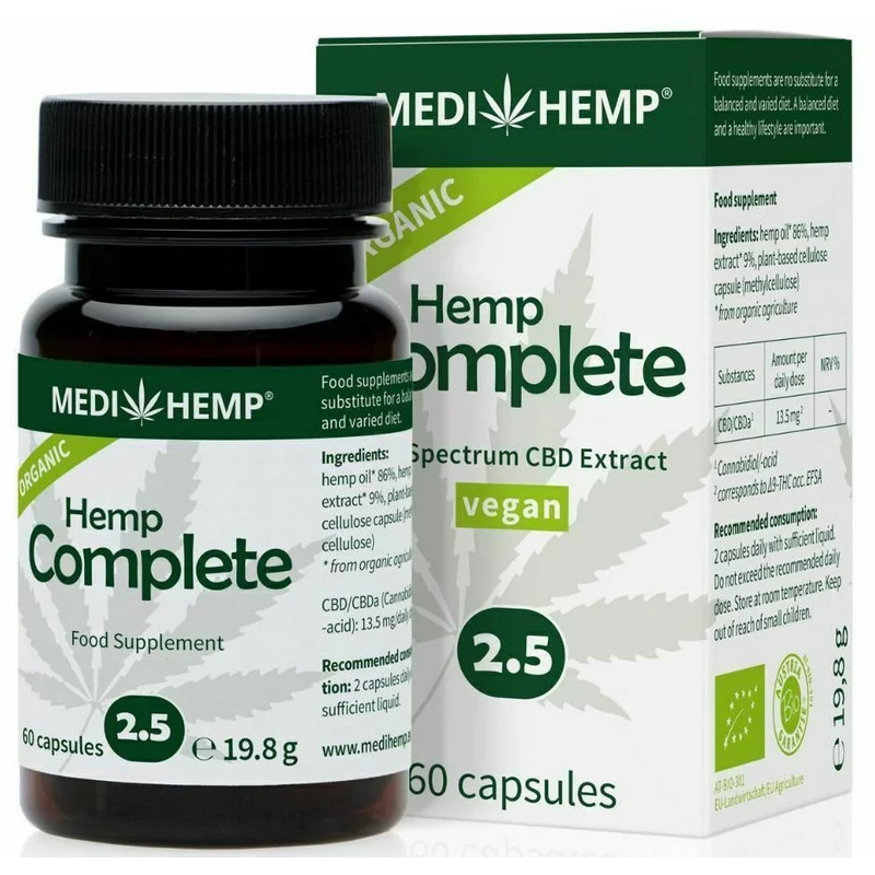 Hemp Complete Capsule cu CBD 2 5% BIO 60 capsule Medihemp