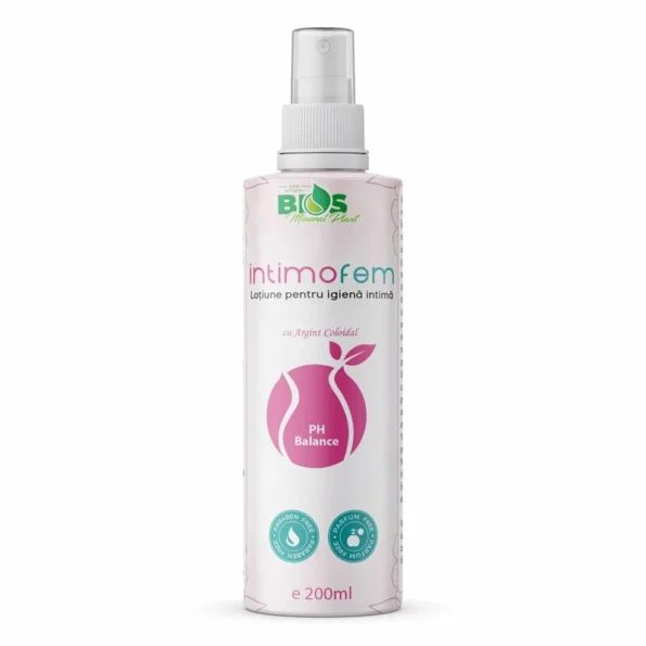 Intimo Fem lotiune igiena intima, argint coloidal, Bios Plant, 200ml