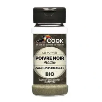 Piper negru macinat bio, condiment, Bio Cook, 45g