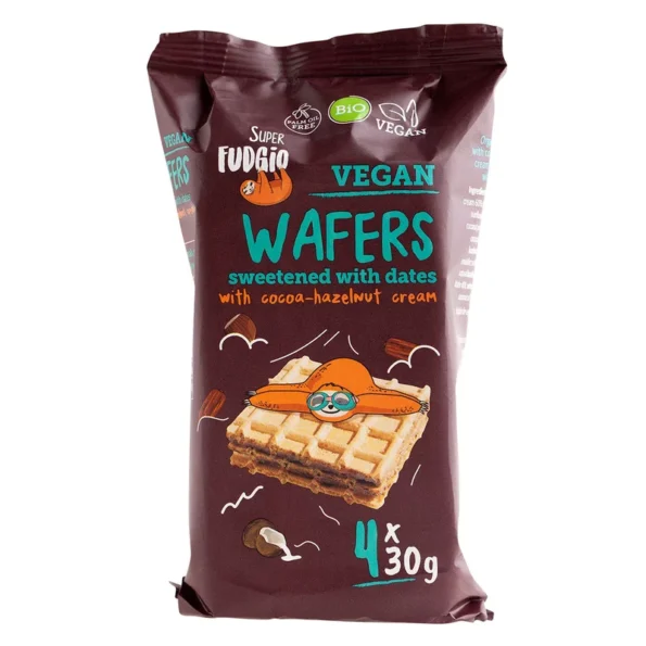 Napolitane cacao, alune pădure, curmale bio Super Fudgio, 120g
