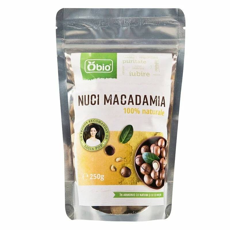 Nuci macadamia eco 250g Obio