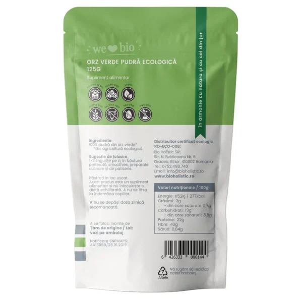 Orz verde pulbere Bio Obio