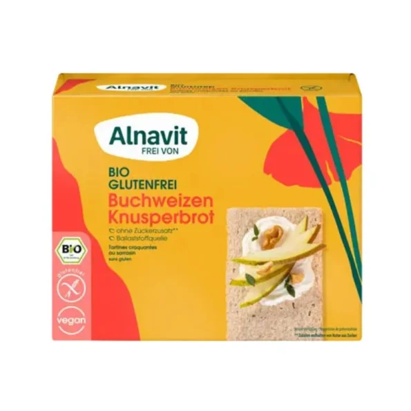 Pâinici crocante din hrișcă fără gluten, 150g, Alnavit