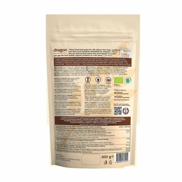 Pudra proteica din migdale raw Bio Dragon Star 200g