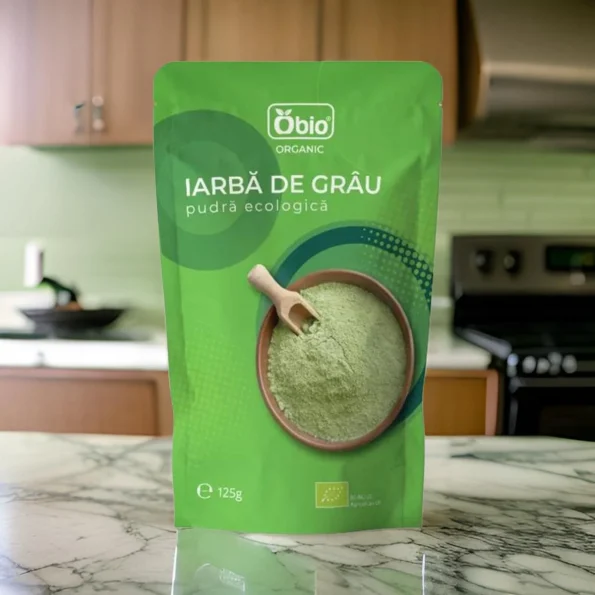 Iarba de Grau Pulbere Organica Obio 125g