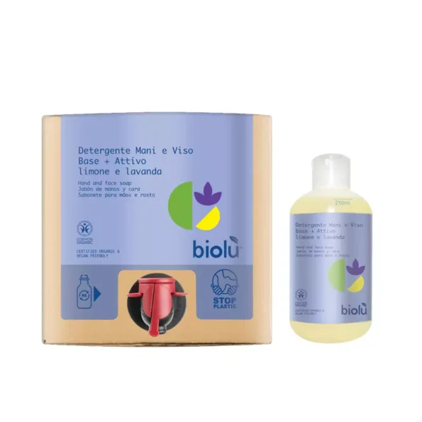 Săpun lichid ecologic lămâie lavandă, certificat Cosmos, Biolu, 10L