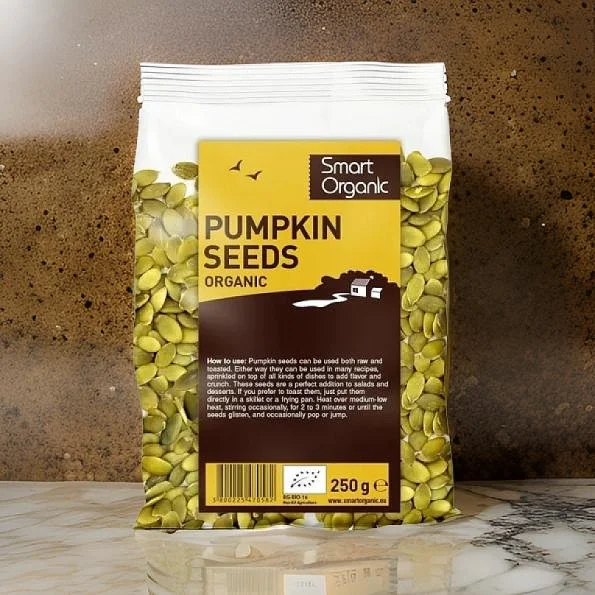 Semințe de dovleac bio, crude, decojite, Smart Organic, 250g