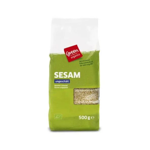 Semințe de susan integral Bio, crud, netratat, Green Organics, 500g