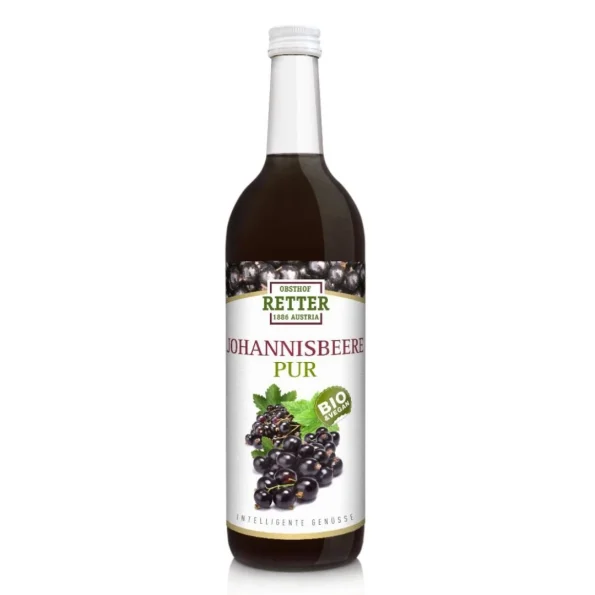 Suc de coacăze negre, pur, Bio, Retter, 750ml