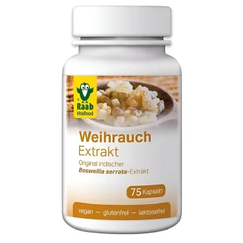 Extract tămâie Boswellia Serrata, 85% acizi boswelici, Raab, 75 buc