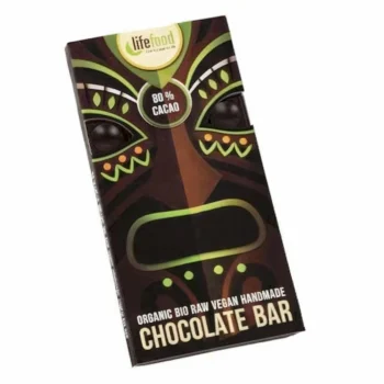 Ciocolată raw bio cu 80% cacao, aromă vanilie, Lifefood, 70g