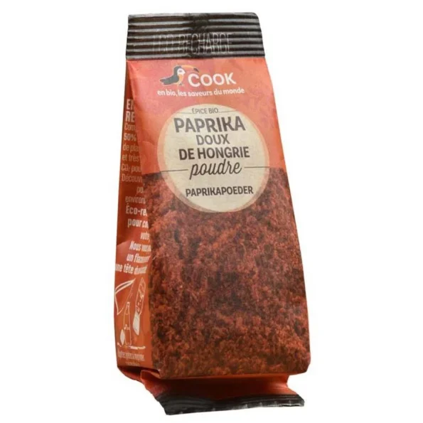 Paprika dulce bio, condiment fără gluten, Cook refill, 40g