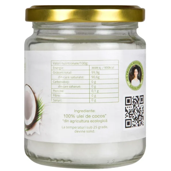 Ulei de cocos raw Bio Obio 220 ml