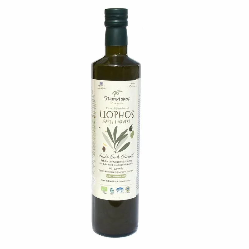 Ulei de masline extravirgin liophos early harvest bio 750ml stamatakos olivegrove